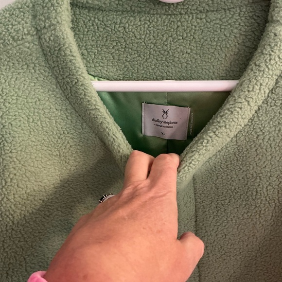 Dudley Stephens Cat Rock Cardigan in Basil fleece sz XL - Picture 5 of 8